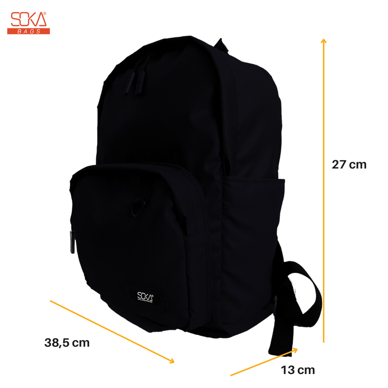 SOKA – Tas Ransel Pria | Backpack Acitya Black - Bahan Waterproof