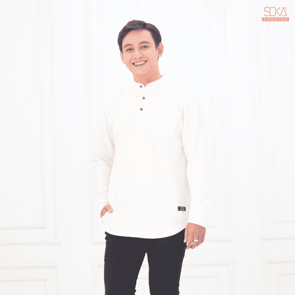 Koko Kurta Dewasa Zayan | Baju Koko Kurta Lengan Panjang White– Fashion Muslim Pria