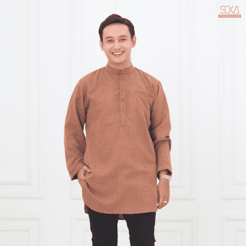 Koko Kurta Dewasa Arkan | Baju Koko Kurta Lengan Panjang Mocca– Fashion Muslim Pria