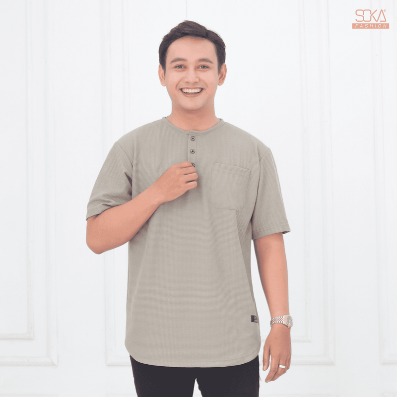 Koko Kurta Dewasa Hazan | Baju Koko Kurta Lengan Pendek Matcha– Fashion Muslim Pria