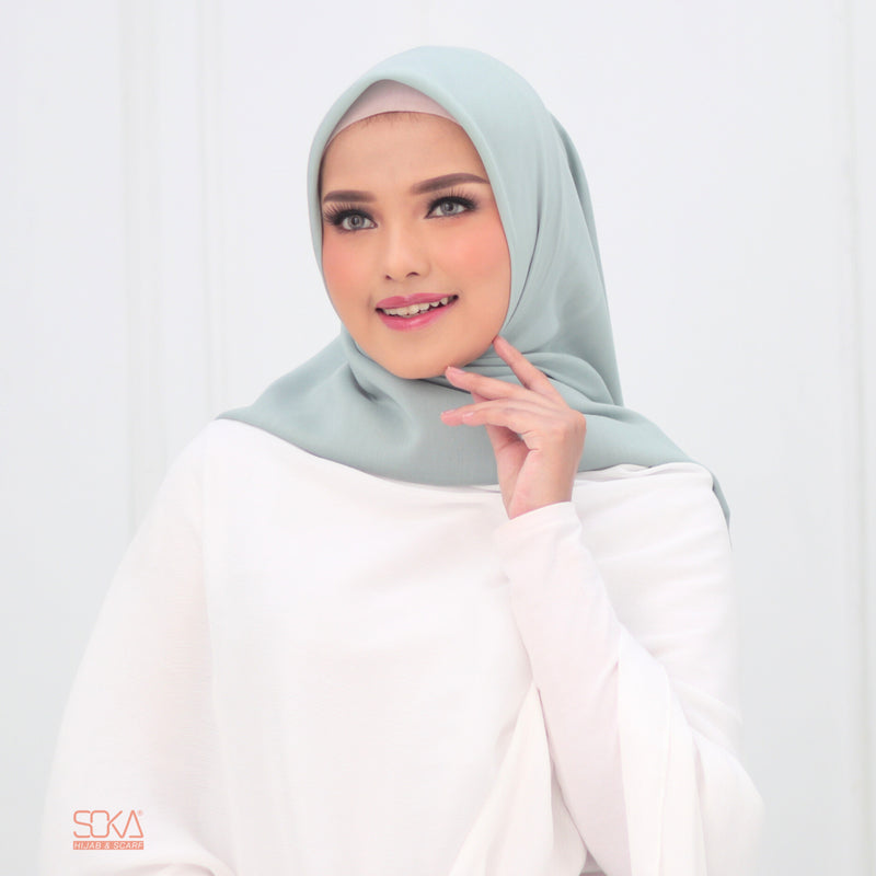 Hijab Segi Empat Paris Premium Mint - Fashion Muslim