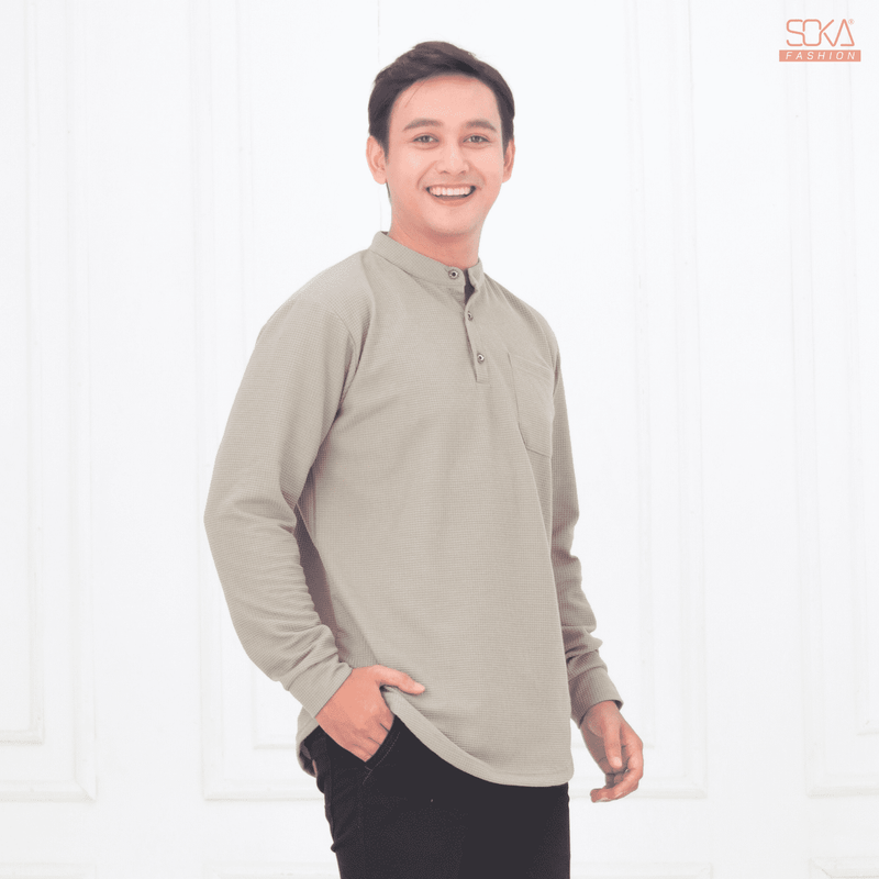 Koko Kurta Dewasa Zayan | Baju Koko Kurta Lengan Panjang Matcha – Fashion Muslim Pria