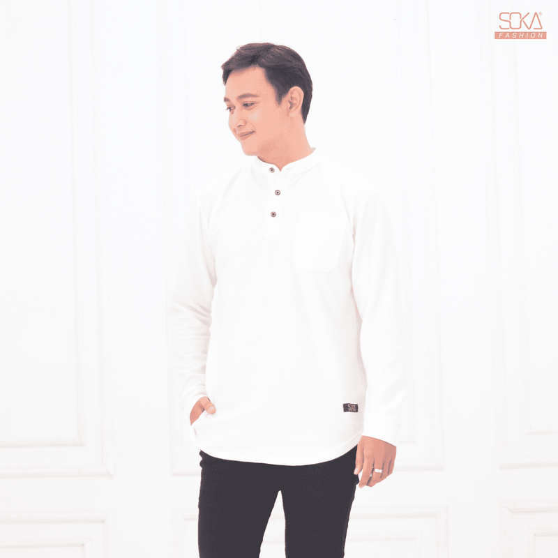 Koko Kurta Dewasa Zayan | Baju Koko Kurta Lengan Panjang White– Fashion Muslim Pria