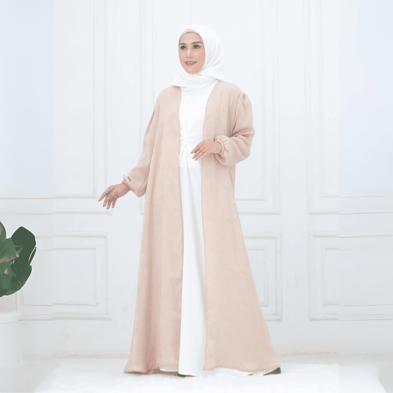 SOKA - Gamis Long Dress Zyana Cream - Fashion Muslim