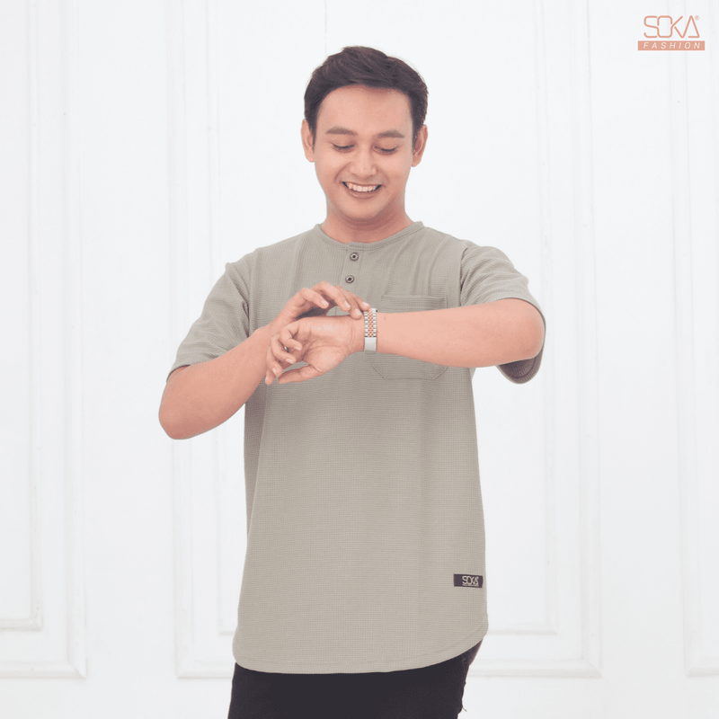 Koko Kurta Dewasa Hazan | Baju Koko Kurta Lengan Pendek Matcha– Fashion Muslim Pria