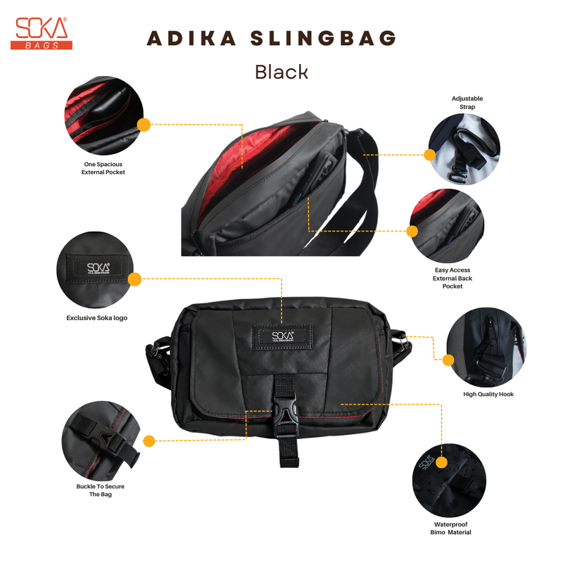 SOKA – Tas Selempang Pria | Slingbag Adika - Bahan Waterproof