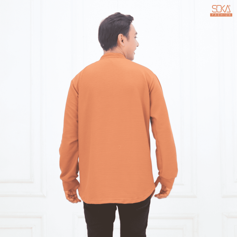 Koko Kurta Dewasa Zayan | Baju Koko Kurta Lengan Panjang Caramel – Fashion Muslim Pria