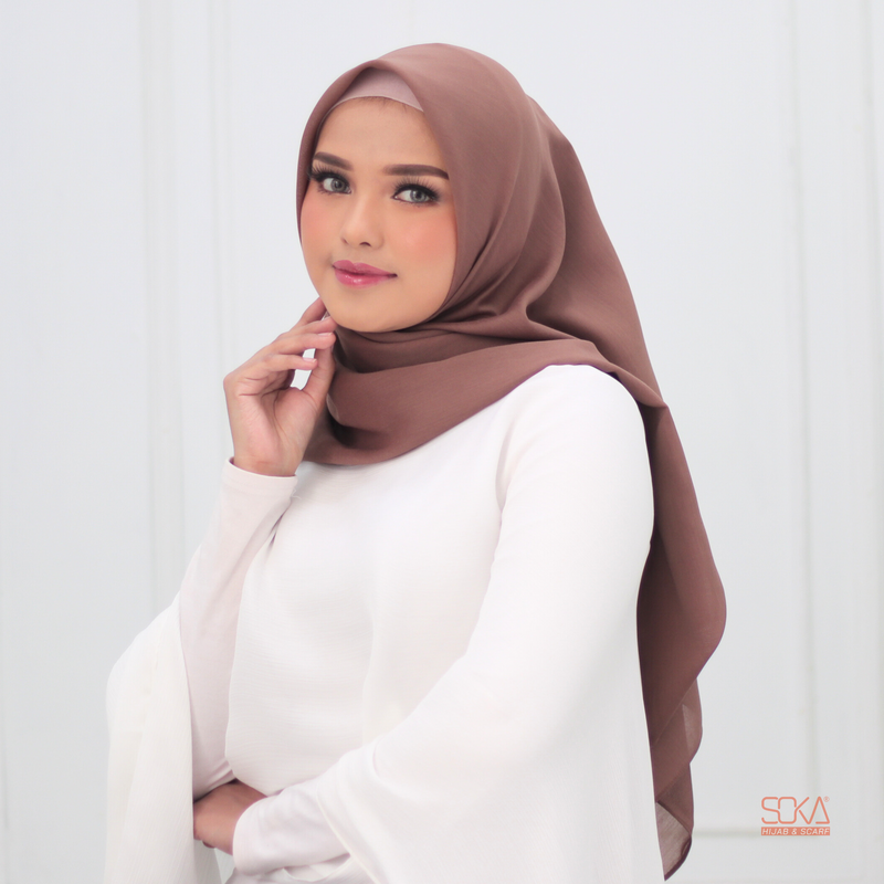 Hijab Segi Empat Paris Premium Mocca - Fashion Muslim