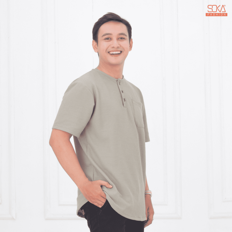 Koko Kurta Dewasa Hazan | Baju Koko Kurta Lengan Pendek Matcha– Fashion Muslim Pria