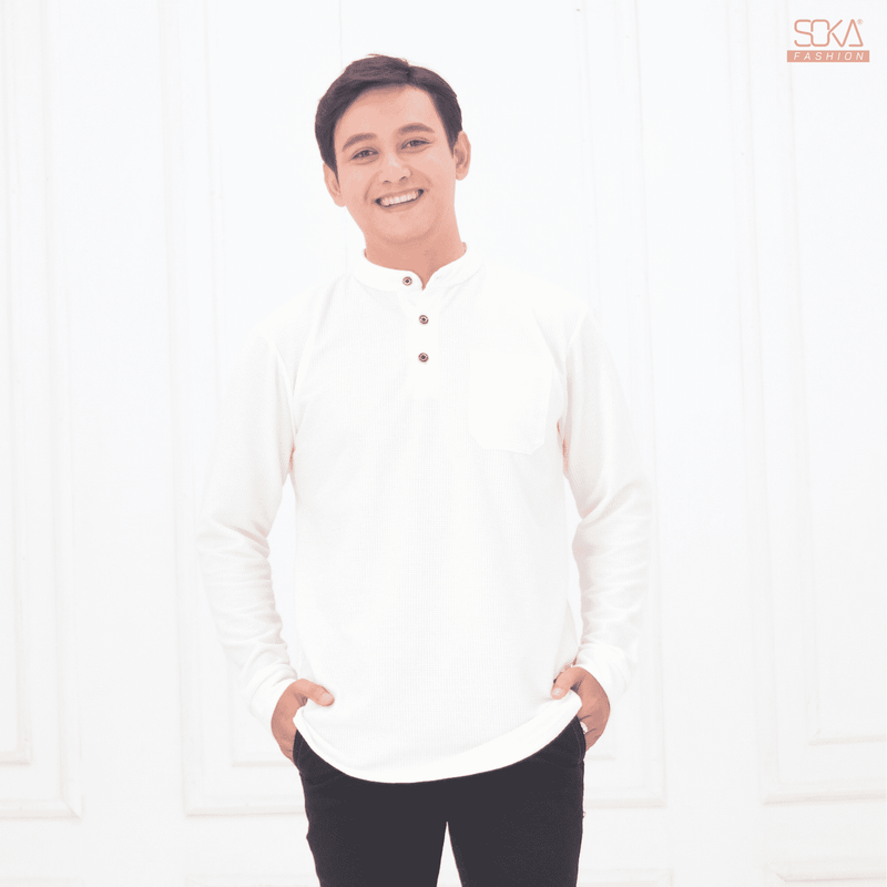 Koko Kurta Dewasa Zayan | Baju Koko Kurta Lengan Panjang White– Fashion Muslim Pria