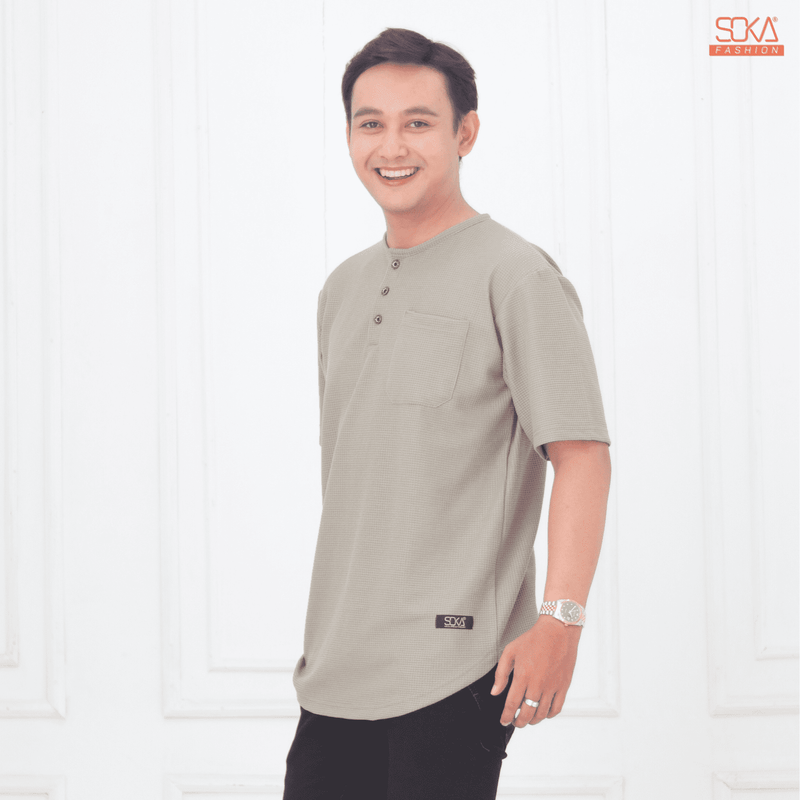 Koko Kurta Dewasa Hazan | Baju Koko Kurta Lengan Pendek Matcha– Fashion Muslim Pria