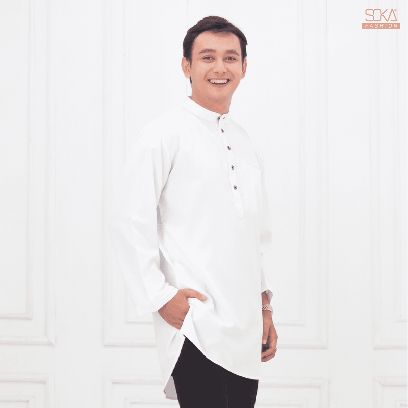 Koko Kurta Dewasa Arkan | Baju Koko Kurta Lengan Panjang White– Fashion Muslim Pria