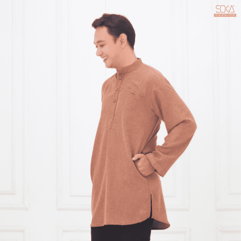 Koko Kurta Dewasa Arkan | Baju Koko Kurta Lengan Panjang Mocca– Fashion Muslim Pria