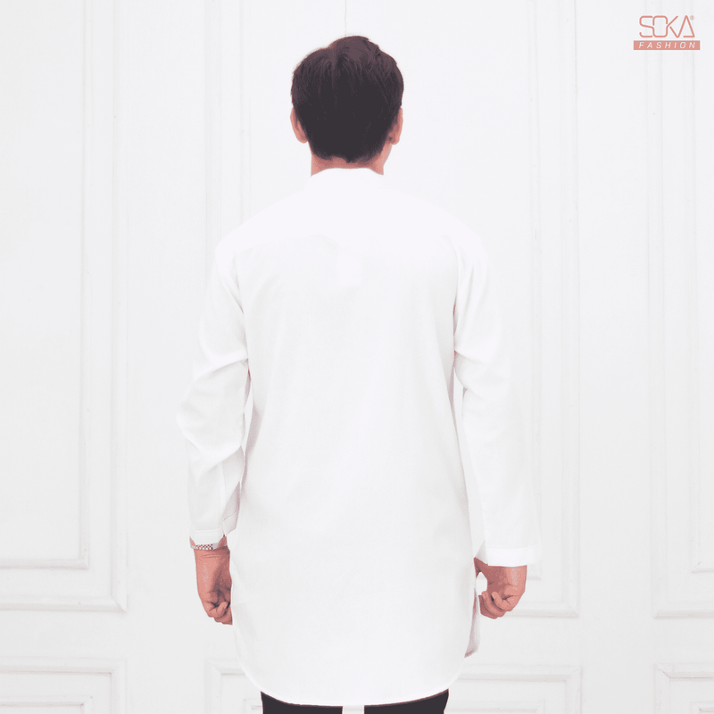 Koko Kurta Dewasa Arkan | Baju Koko Kurta Lengan Panjang White– Fashion Muslim Pria