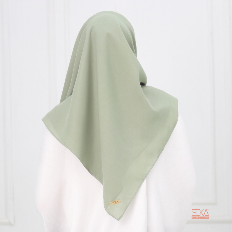 Hijab Segi Empat Paris Premium Sage - Fashion Muslim