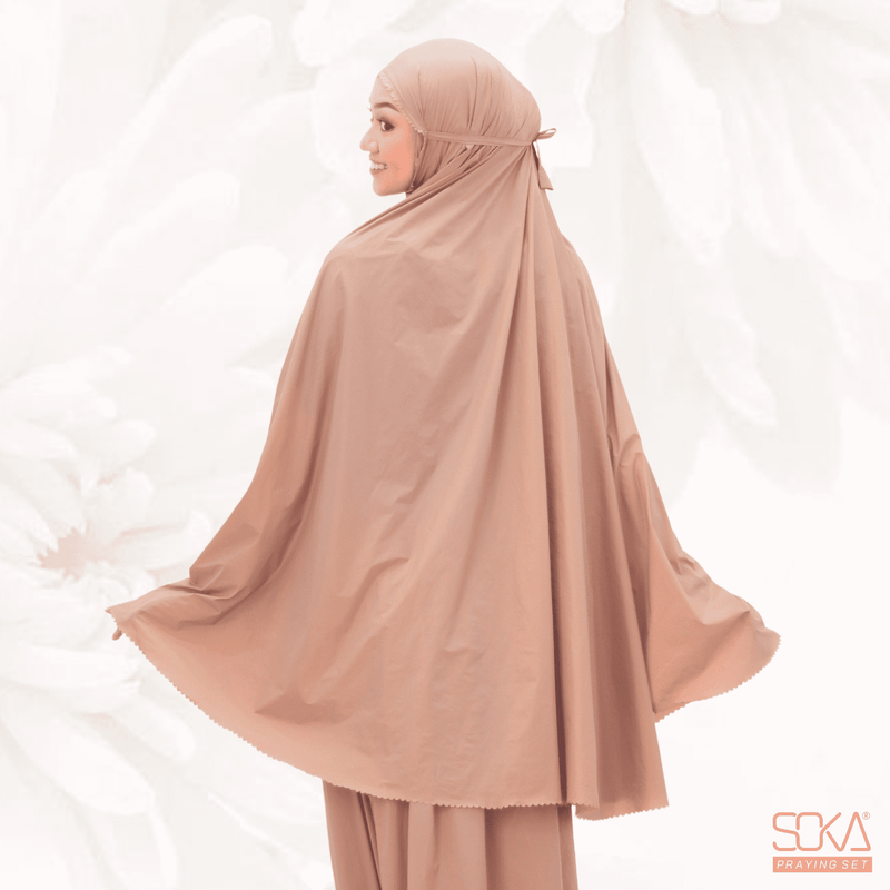 Mukena Dewasa Polos Shana Mocca Laser Cut Bahan Premium - Fashion Muslim