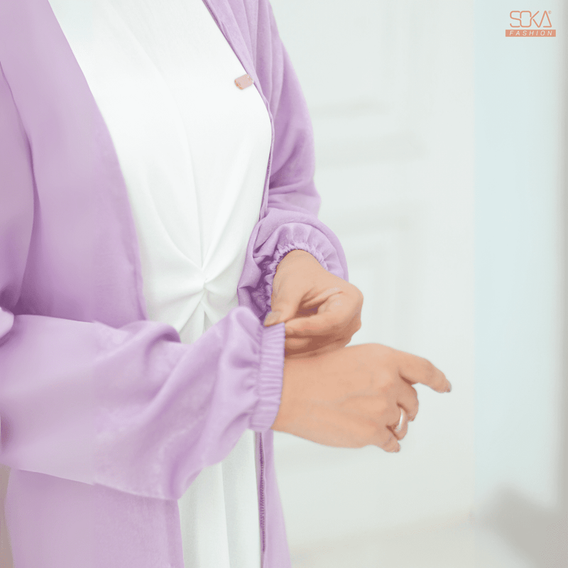 SOKA - Gamis Long Dress Zyana Lilac - Fashion Muslim