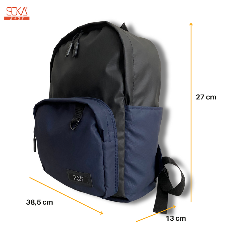 SOKA – Tas Ransel Pria | Backpack Acitya Navy - Bahan Waterproof