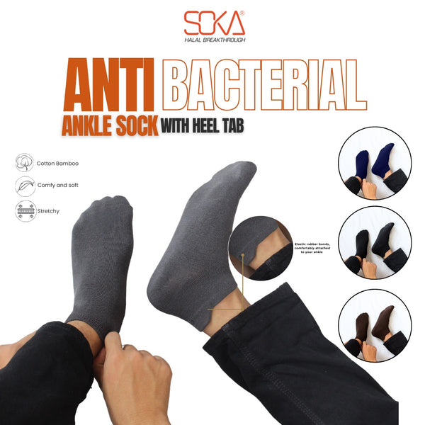 SOKA - Kaos Kaki Ankle  - Dynamic Socks With Heel Tab - Bahan Premium