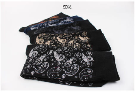 SOKA - Kaos Kaki Pria Motif - Mensock Batik Paisley