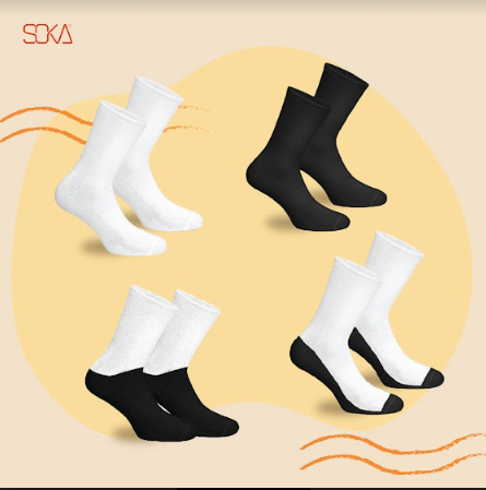 SOKA - Kaos Kaki SMP - Black White