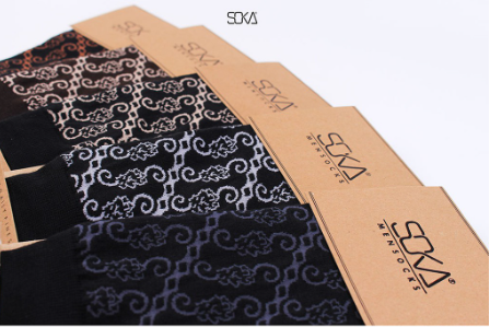 SOKA - Kaos Kaki Pria Motif - Mensock Batik Priangan