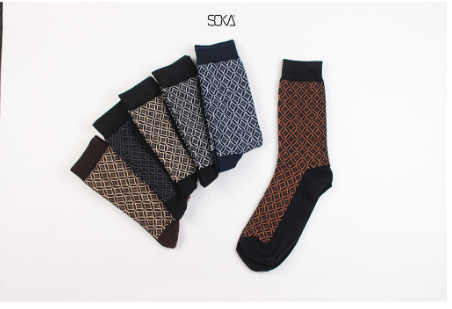 SOKA - Kaos Kaki Pria Motif - Mensock Batik Parang